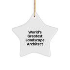 Funny Christmas Unique Gifts from Friends to Landscape Architect, World's Greatest Star Ornament, Unique Landscape Architect Gifts - Image 1