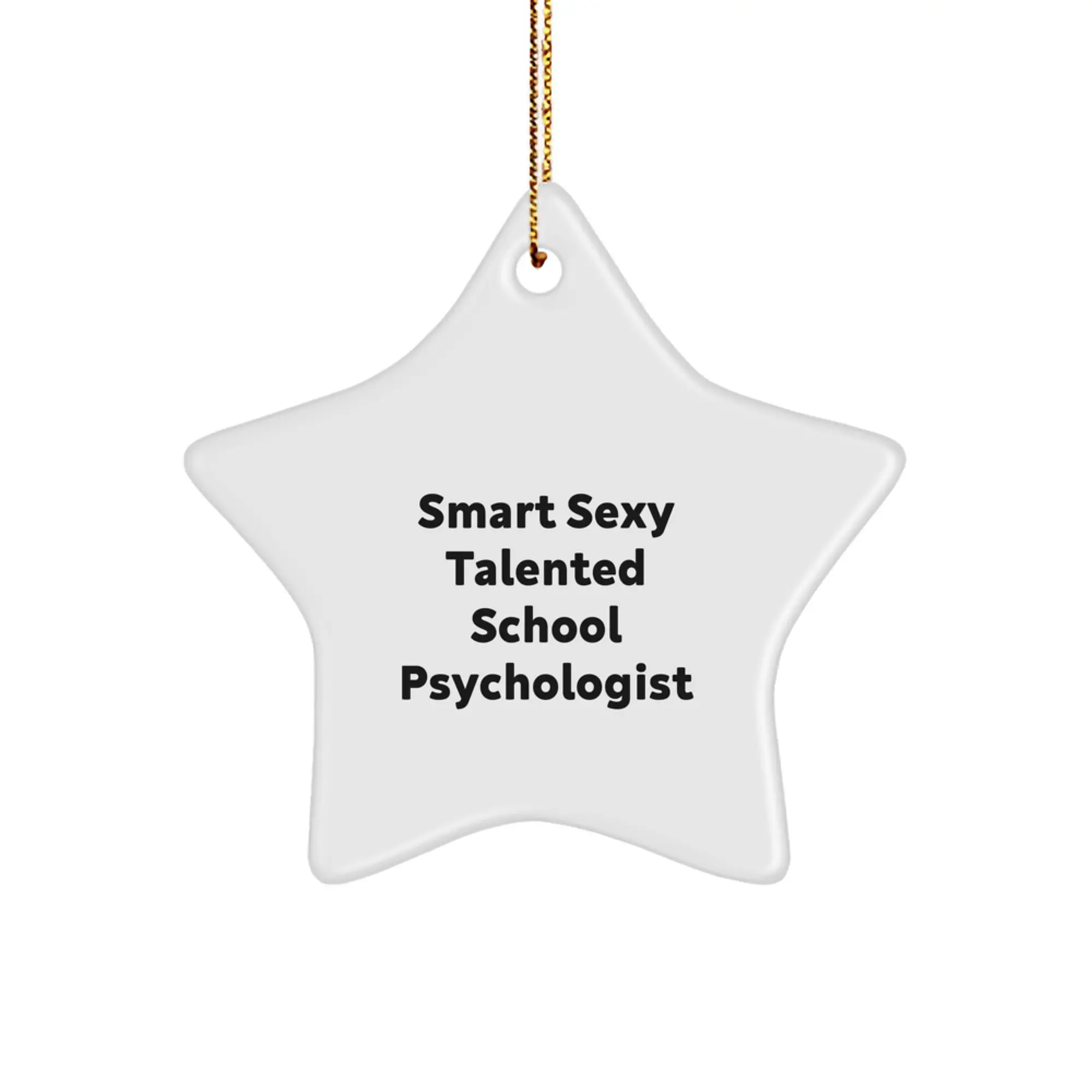 Funny School Psychologist Star Ornament, Gifts for School Psychologist, School Psychologist Christmas Unique Gifts from Friends - Image 1