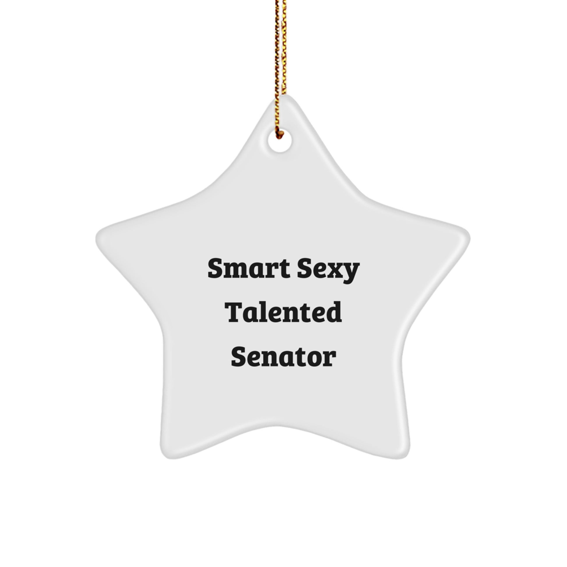 Smart Sexy Talented Senator Star Ornament, Funny Quote, Gifts for Men, Women, Friends, Family, Christmas Unique Gifts from Senator - Image 1