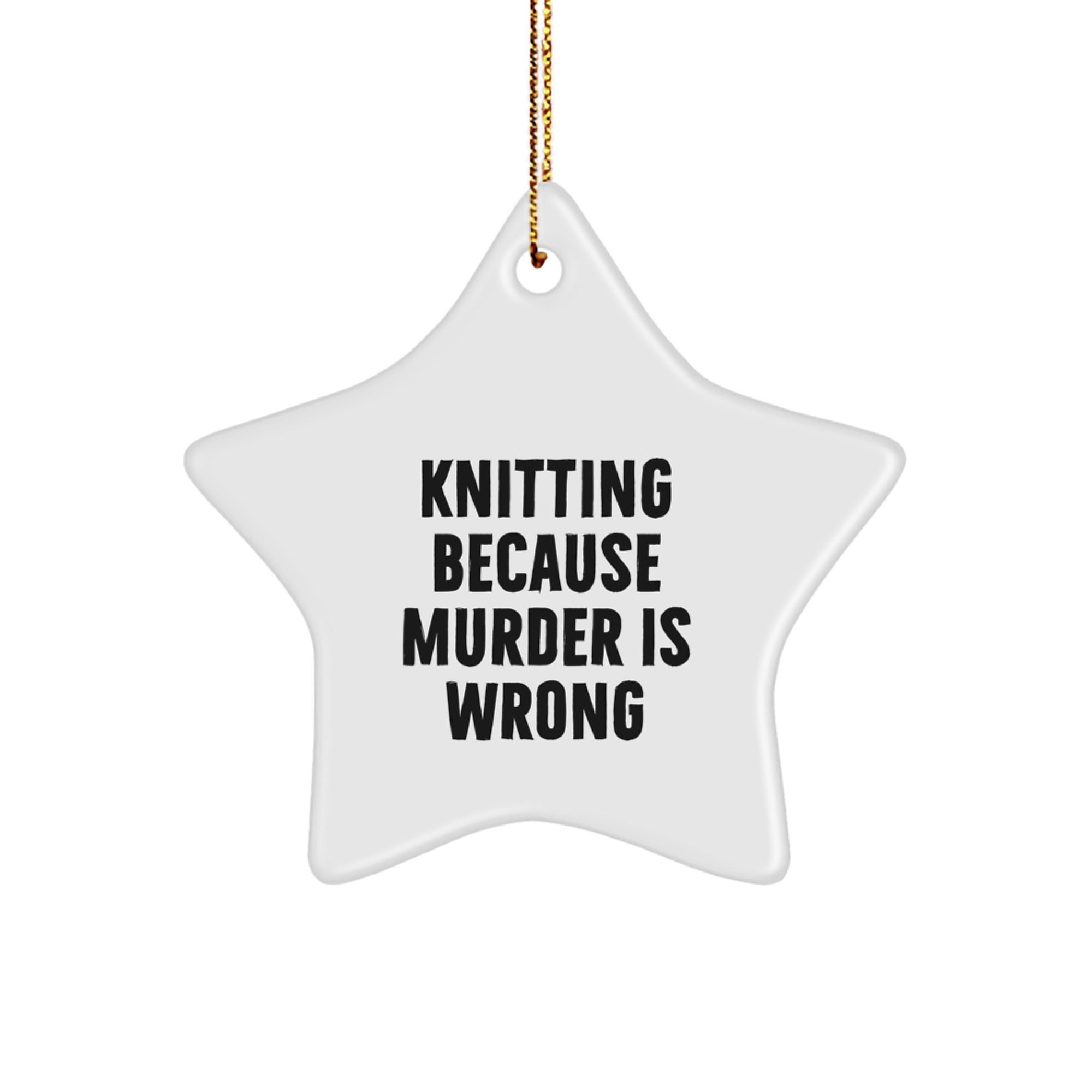 Funny Knitting Star Ornament Gifts from Friends, Funny Knitting Star Ornament for Women, Unique Christmas Unique Gifts for Knitting Lovers - Image 1