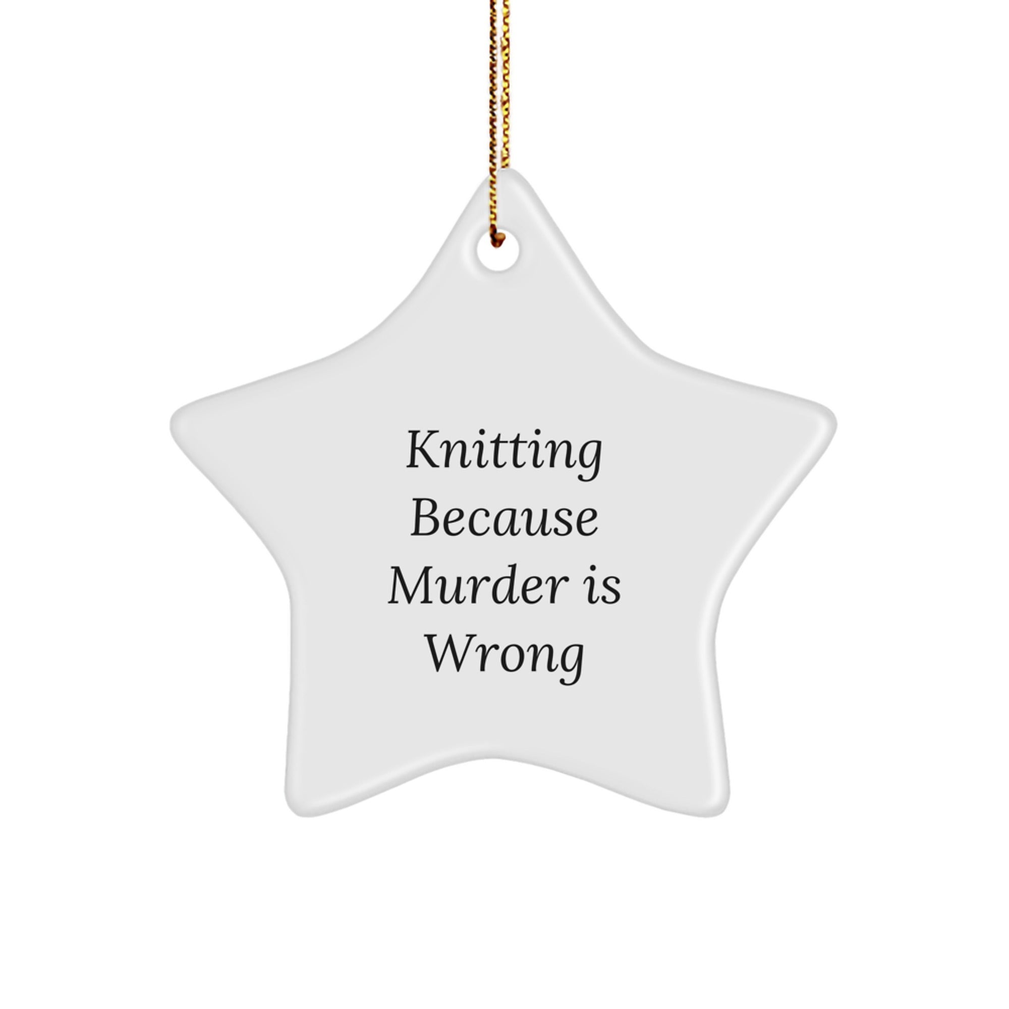 Funny Knitting Star Ornaments Gifts for Knitting Lovers from Family - Image 1