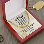 Stepdad Gift - You're My Hero Cuban Link Necklace