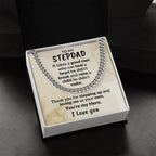Stepdad Gift - You're My Hero Cuban Link Necklace