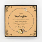 Stepdaughter Sunflower Bracelet - Life is Learning to Dance in the Rain Birthday, Christmas Holiday Gifts