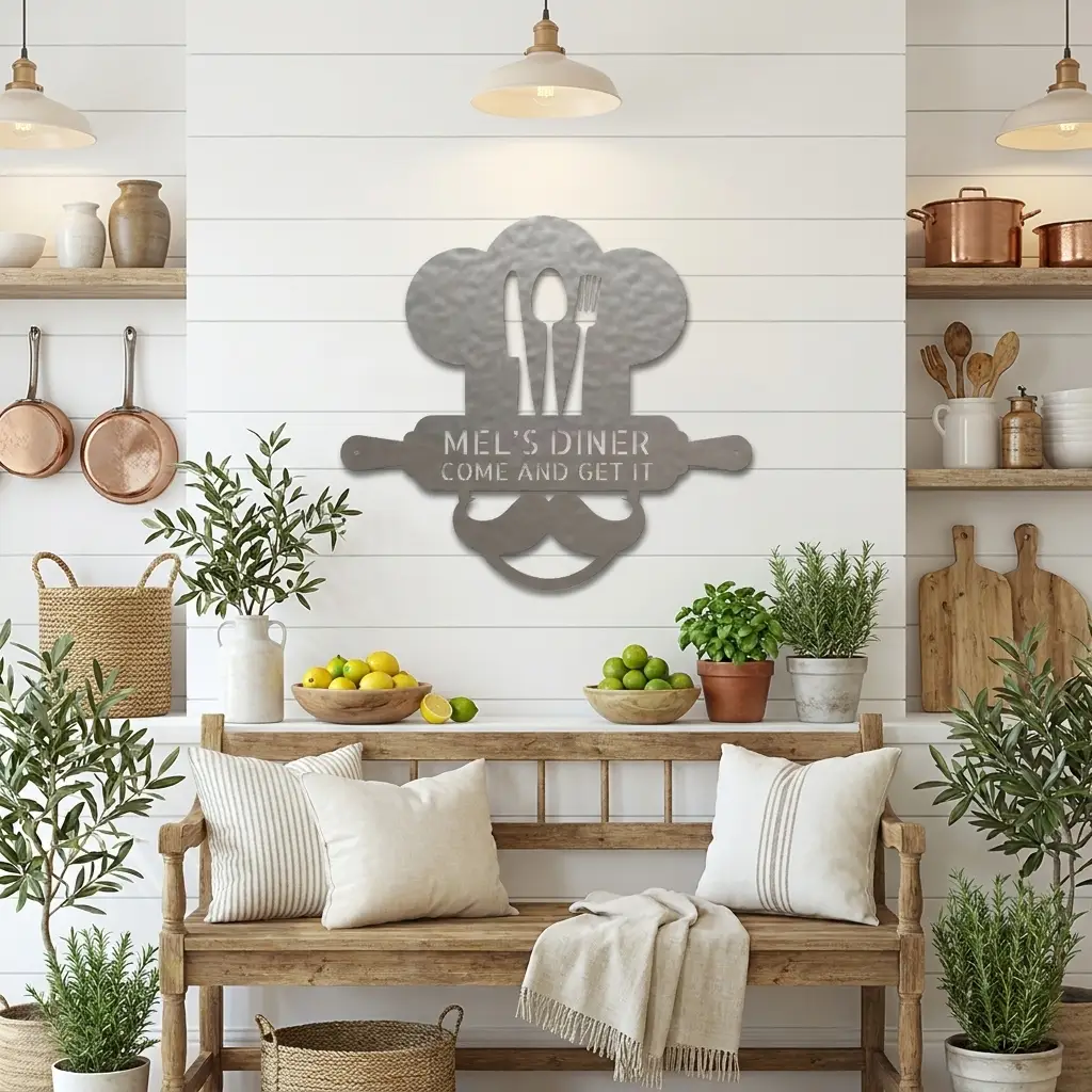 Personalized Diner Metal Wall Art: Where Every Meal is Your Signature Dish