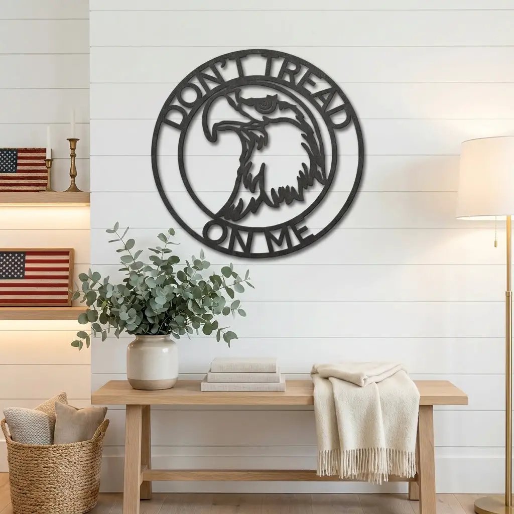 Personalized Bald Eagle Metal Sign – Custom Patriotic Name Sign – American Eagle Wall Art – Veteran Gift