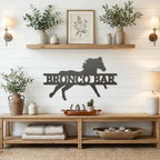 Personalized Horse Metal Wall Art Sign – Custom Ranch Name Sign – Western Barn Decor – Equestrian Steel Wall Art – Rustic Farmhouse Horse Lover Gift