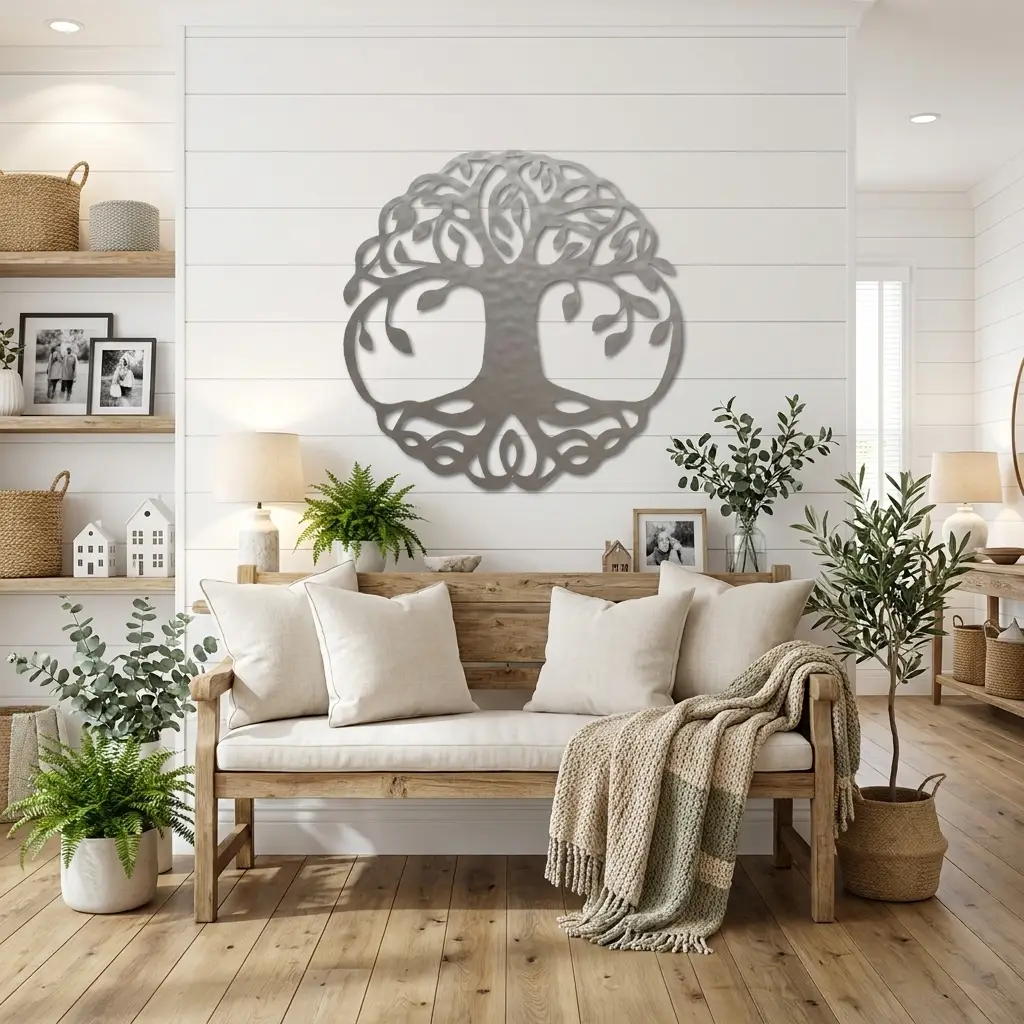 Tree of Life Metal Wall Art | Family Tree Wall Decor | Nature Inspired Home Sign | Housewarming & Family Gift | Made in USA