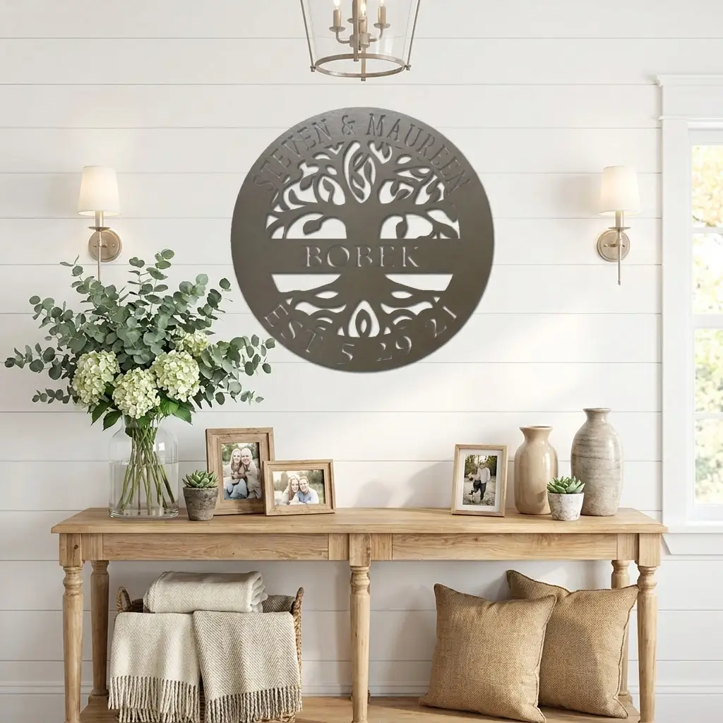 Personalized Tree of Life Metal Wall Art: Celebrate Heritage & Special Moments
