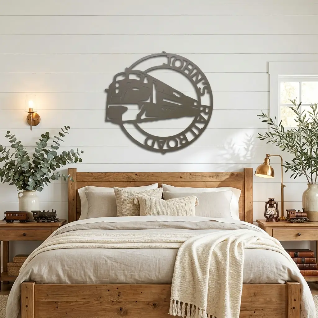 Railroad Train Metal Wall Art – Locomotive Wall Decor – Railroad Enthusiast Gift – Train Lover Wall Sign