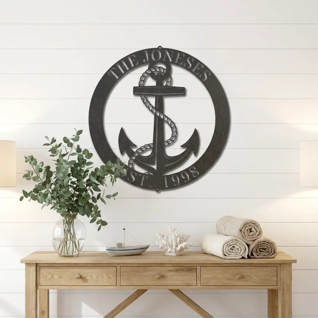 Personalized Anchor Metal Art – Where Your Story Drops Anchor