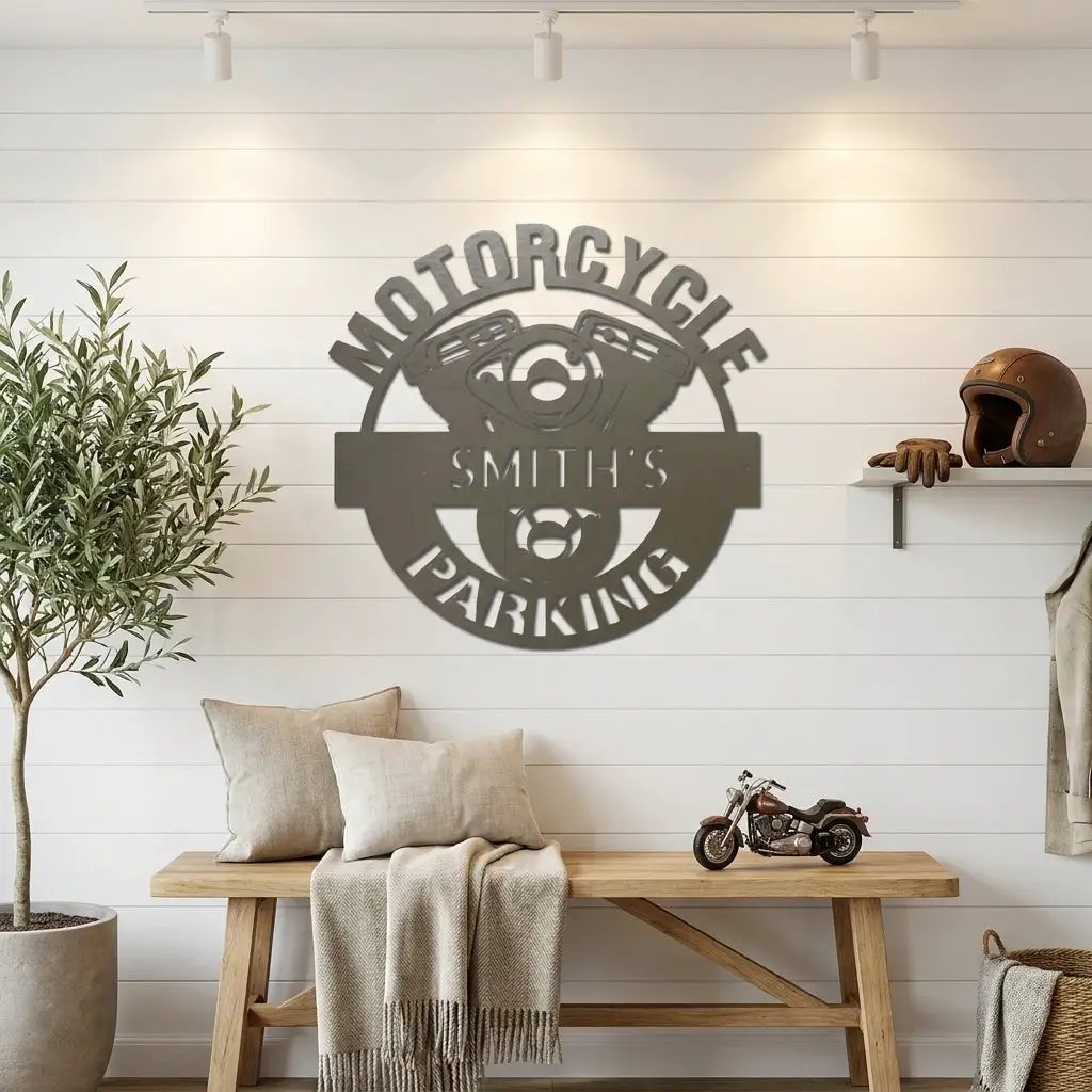Personalized Motorcycle Metal Sign, Custom Biker Wall Art, Motorcycle Garage Decor