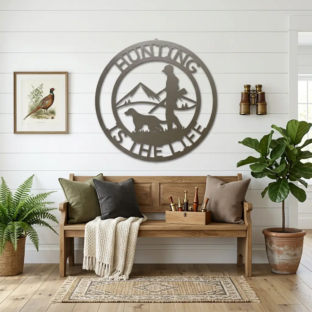 The Hunter Personalized Monogram Indoor Outdoor Steel Wall Sign