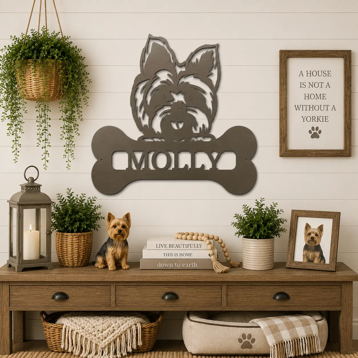 Choose Your Dog Breed Personalized Metal Wall Art – Custom Dog Name Sign, Dog Lover Gift, Laser Cut Steel Wall Hanging
