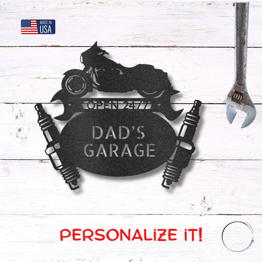 Street Glide Mechanic Personalized Motorcycle Biker Steel Wall Sign - Mallard Moon Gift Shop