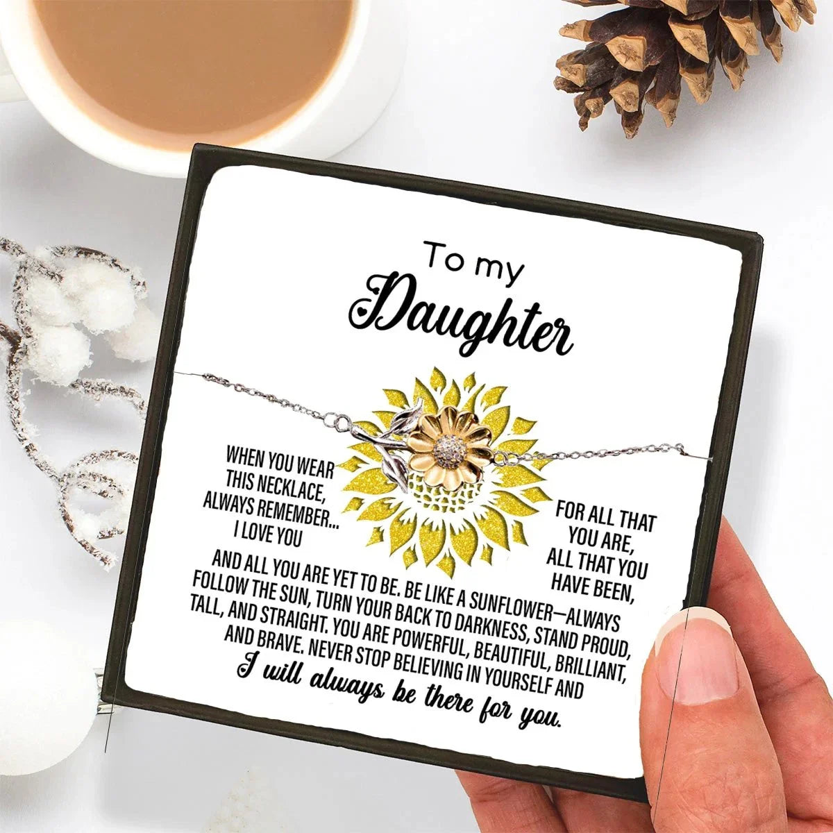 Daughter Jewelry - Be Like a Sunflower Bracelet Graduation Birthday Holiday Gift