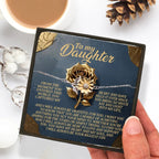 Gift for Teen & Adult Daughters Sunflower Bracelet – Sterling Silver with 18K Gold-Plated Petals - You Have My Heart & My Soul
