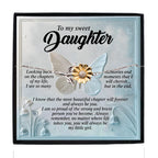 To My Sweet Daughter - You Will Always Be My Little Girl - Gift for Teen & Adult Daughters - Sunflower Bracelet – Sterling Silver with 18K Gold-Plated Petals