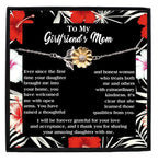 Gift for Girlfriend's Mom Thank You For Raising an Amazing Daughter Sunflower Bracelet