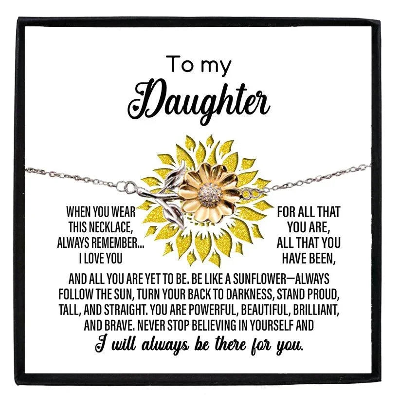 Daughter Jewelry - Be Like a Sunflower Bracelet Graduation Birthday Holiday Gift