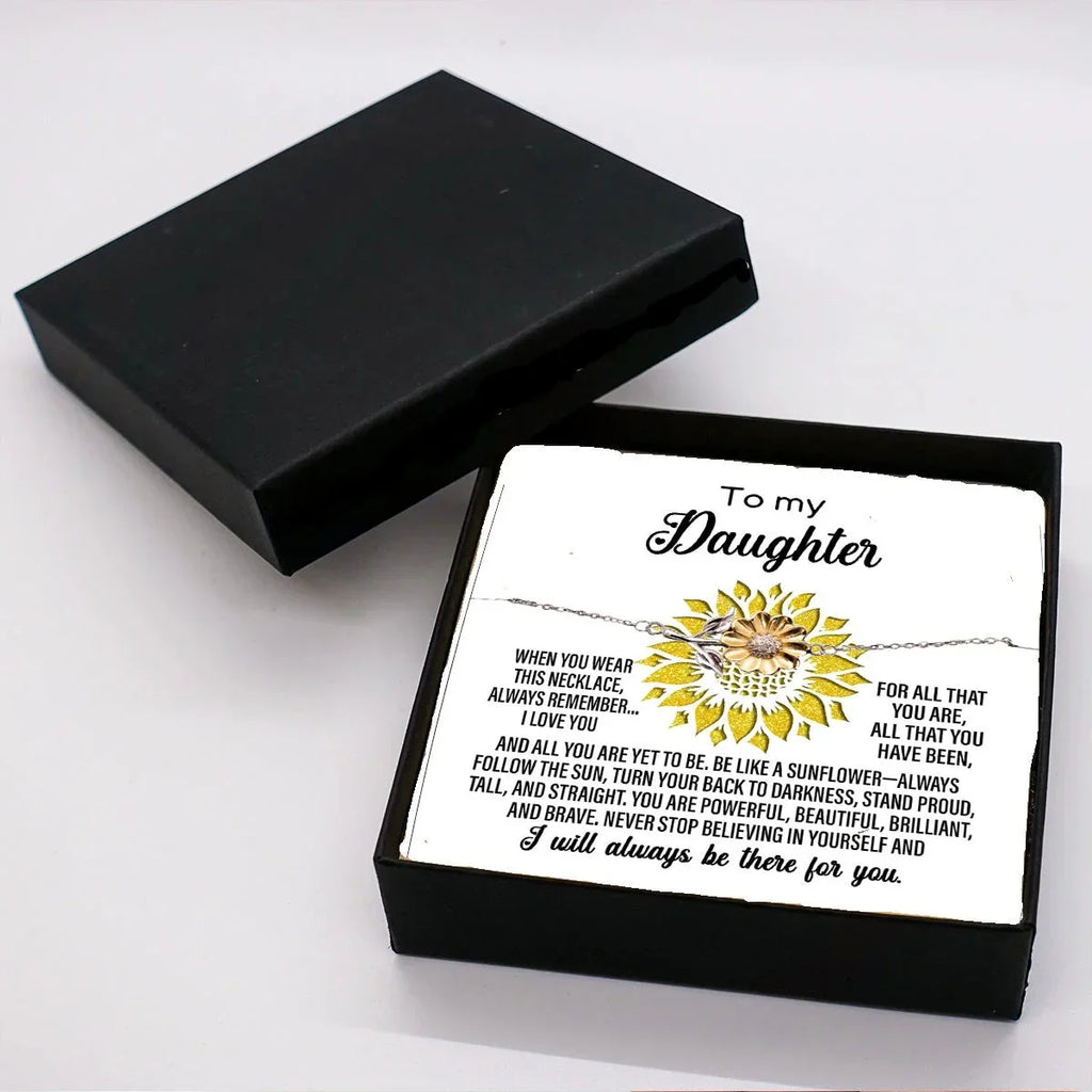 Daughter Jewelry - Be Like a Sunflower Bracelet Graduation Birthday Holiday Gift