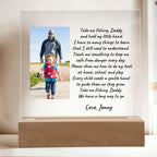 Take Me Fishing Daddy Photo Upload Personalized Acrylic Plaque