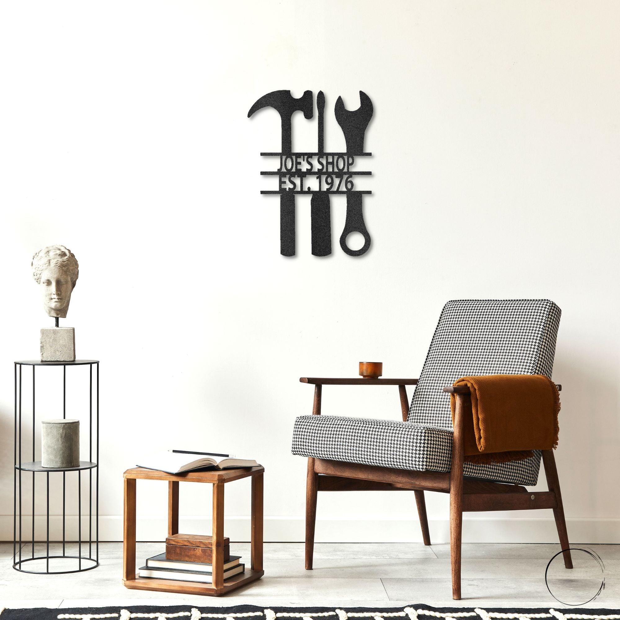 The Garage Workshop Personalized Metal Wall Sign - Mallard Moon Gift Shop