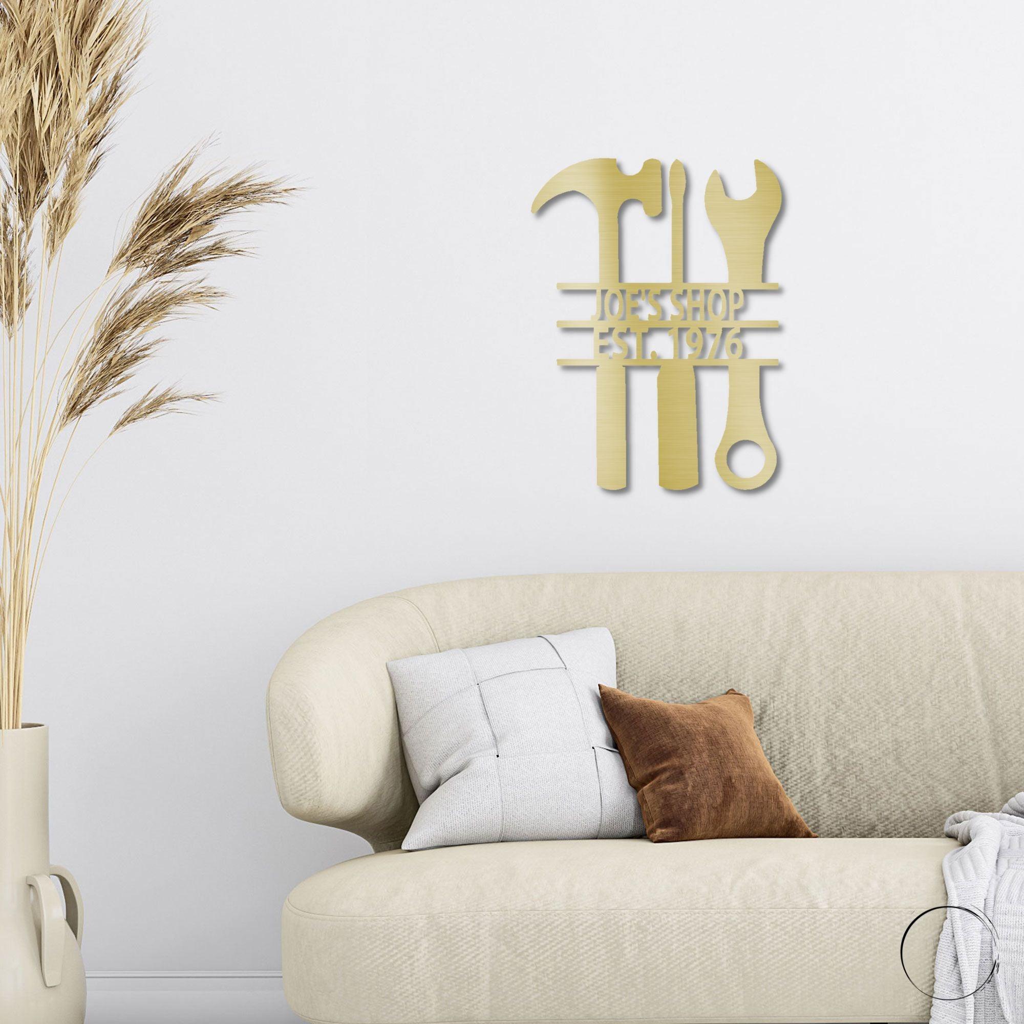 The Garage Workshop Personalized Metal Wall Sign - Mallard Moon Gift Shop