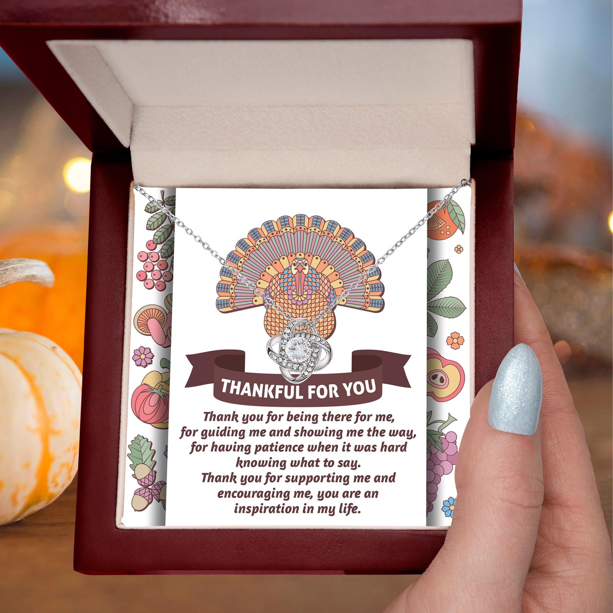 Gift for Thanksgiving - There For Me - Love Knot Pendant Necklace - Mallard Moon Gift Shop