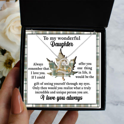 Daughter Birthday, Graduation, Christmas Inspirational Gift  - Through My Eyes - Love Dancing Heart Pendant Necklace - Mallard Moon Gift Shop