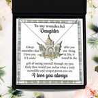 Daughter Birthday, Graduation, Christmas Inspirational Gift - Through My Eyes - Love Dancing Heart Pendant Necklace