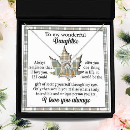 Daughter Birthday, Graduation, Christmas Inspirational Gift  - Through My Eyes - Love Dancing Heart Pendant Necklace - Mallard Moon Gift Shop