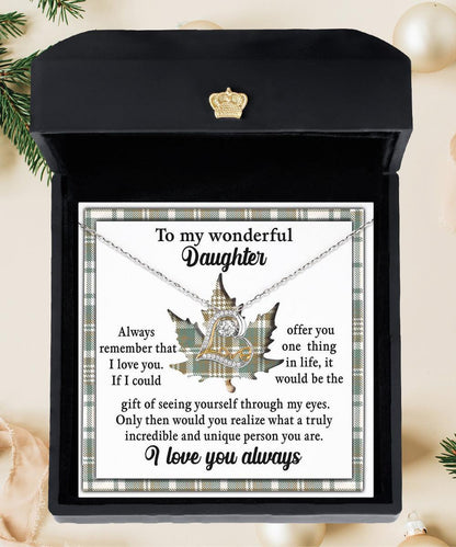 Daughter Birthday, Graduation, Christmas Inspirational Gift  - Through My Eyes - Love Dancing Heart Pendant Necklace - Mallard Moon Gift Shop