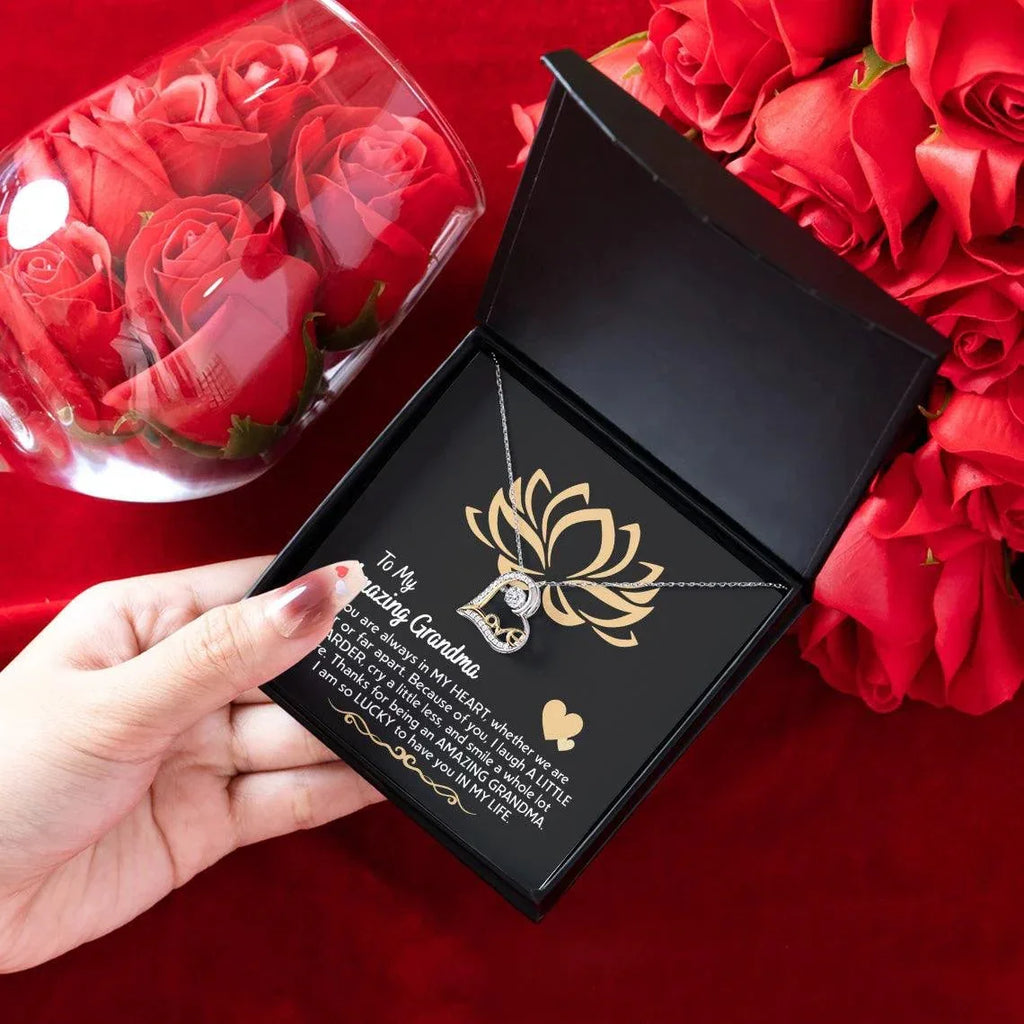 To My Amazing Grandma You Are Always in My Heart Pendant Necklace