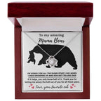 To My Amazing Mama Bear Thanks for Not Telling Dad Love Knot Necklace