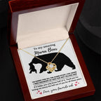 To My Amazing Mama Bear Thanks for Not Telling Dad Love Knot Necklace