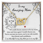 To My Amazing Mom You are my Best Friend, Role Model, and Confidante Interlocking Hearts Necklace