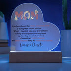 To My Amazing Mom You are My First Friend, Best Friend and My Forever Friend Personalized Acrylic Heart Plaque