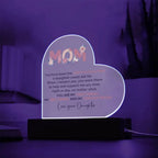 To My Amazing Mom You are My First Friend, Best Friend and My Forever Friend Personalized Acrylic Heart Plaque