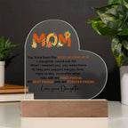 To My Amazing Mom You are My First Friend, Best Friend and My Forever Friend Personalized Acrylic Heart Plaque