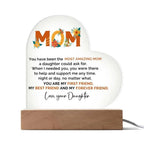 To My Amazing Mom You are My First Friend, Best Friend and My Forever Friend Personalized Acrylic Heart Plaque