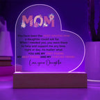 To My Amazing Mom You are My First Friend, Best Friend and My Forever Friend Personalized Acrylic Heart Plaque