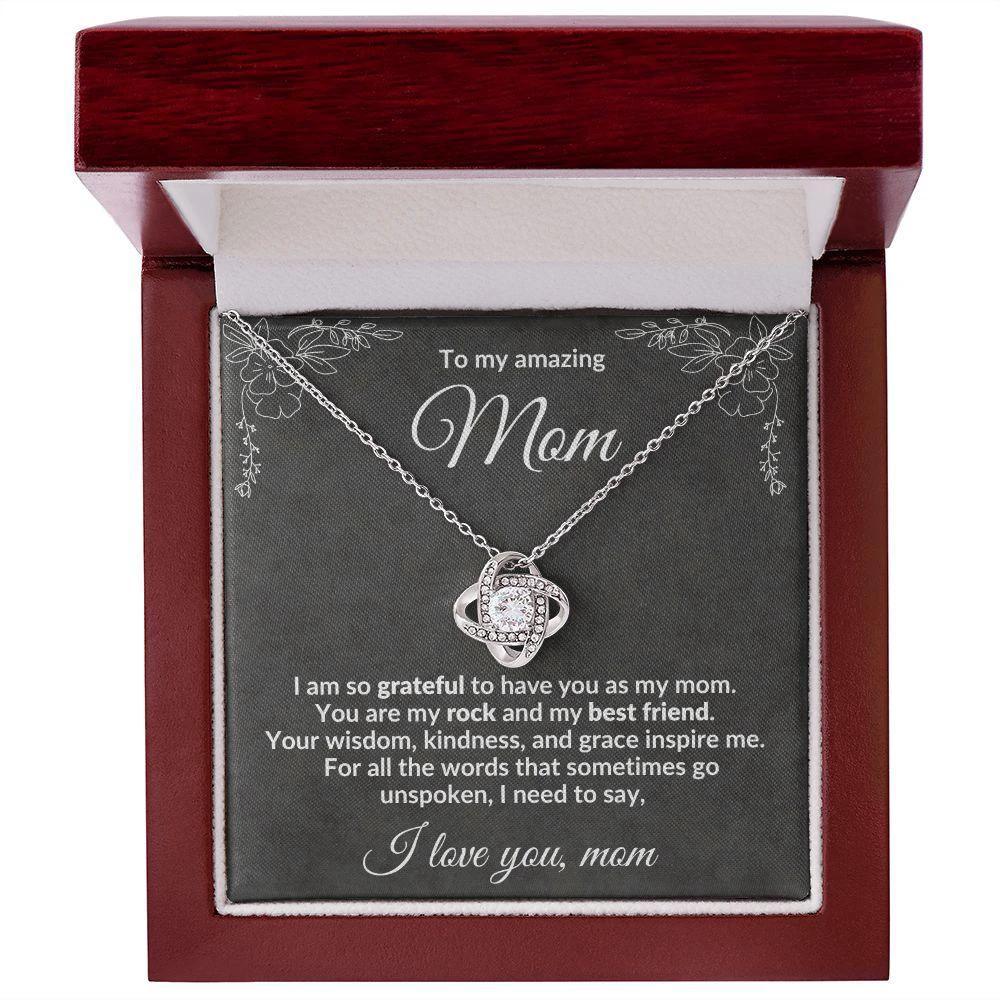 To my Amazing Mom, You Inspire Me - Love Knot Necklace