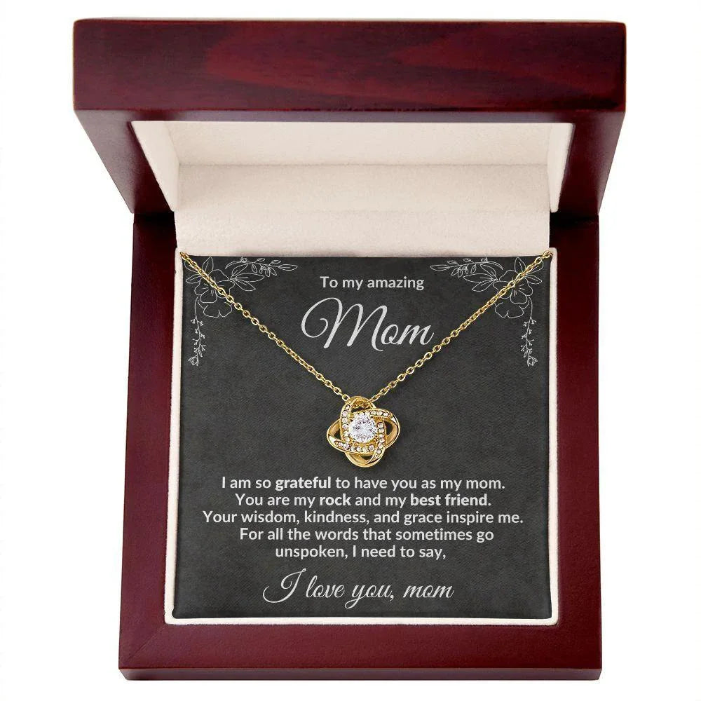 To my Amazing Mom, You Inspire Me - Love Knot Necklace