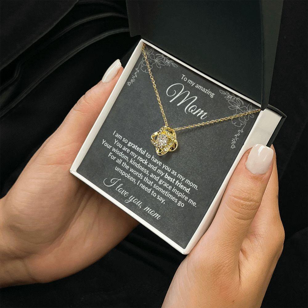 To my Amazing Mom, You Inspire Me - Love Knot Necklace