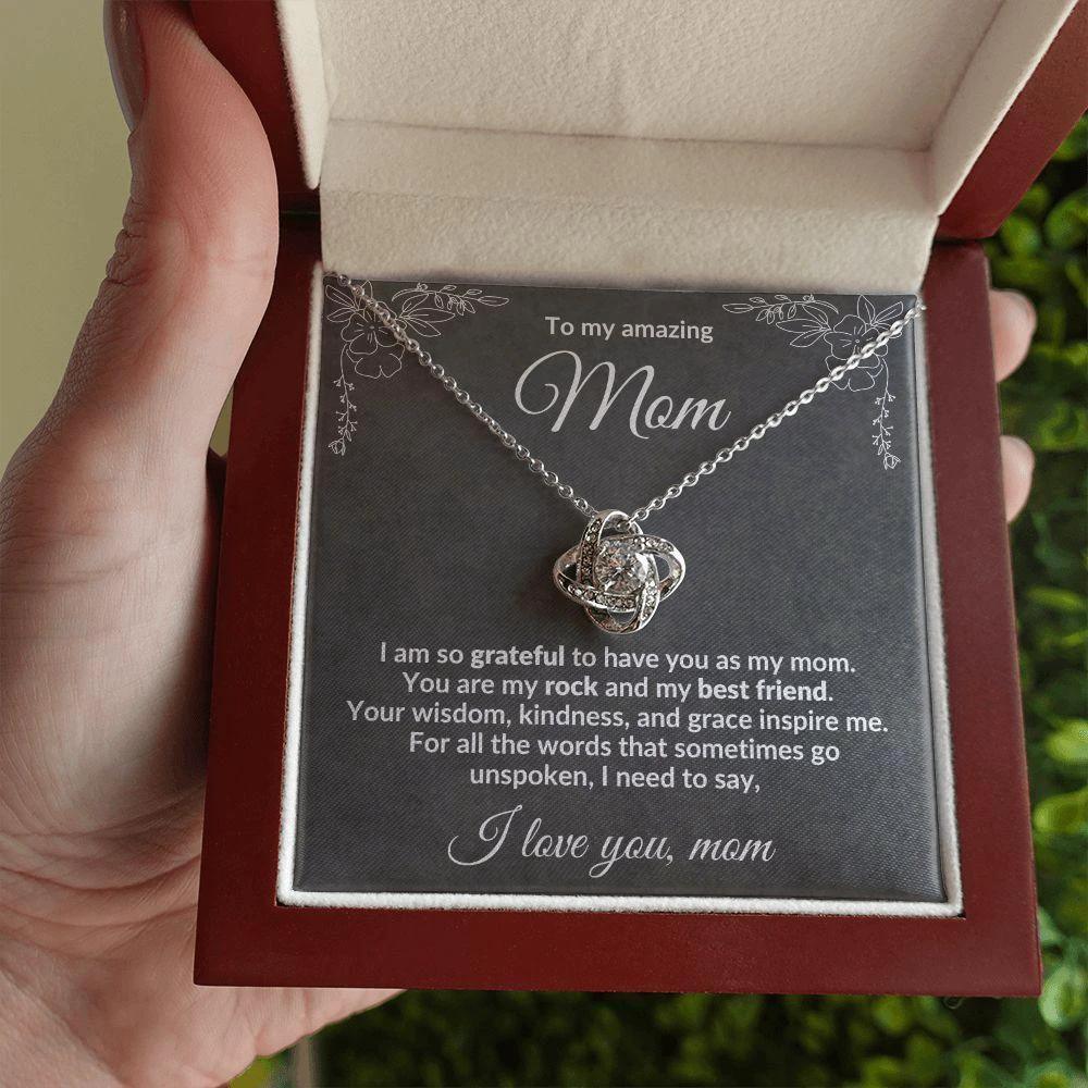 To my Amazing Mom, You Inspire Me - Love Knot Necklace