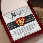 To My Amazing Super Mom Not All Heroes Wear Capes Interlocking Hearts Necklace