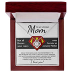 To My Amazing Super Mom Not All Heroes Wear Capes Love Knot Necklace