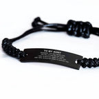 To My Aunt Remember, you will never lose. You will either WIN or LEARN, Keepsake Black Rope Engraved Bracelet Birthday Christmas Gifts Ideas