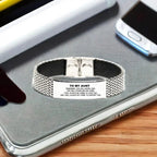 To My Aunt Remember, you will never lose. You will either WIN or LEARN, Keepsake Stainless Steel Engraved Bracelet Birthday Christmas Gifts